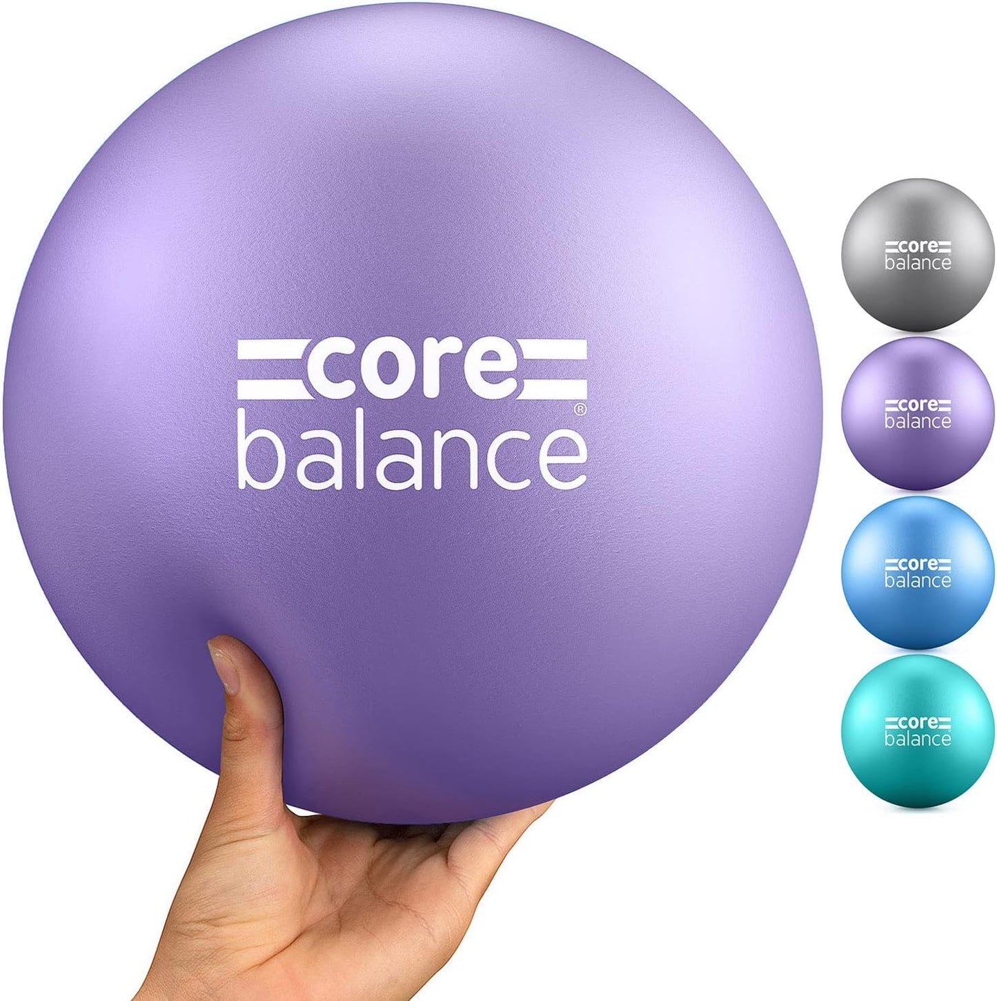 Core Balance 9 Inch Anti-Burst Pilates Ball | Mini Exercise Ball for Yoga, Barre, and Core Stability