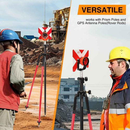 Mountlaser Aluminum Thumb Release Bipod with Center Entry Head Poles Saver Clamp,Aluminum Surveying Tripod Bipod for Prism Poles Surveying or GPS Poles of Total Station GPS GNSS