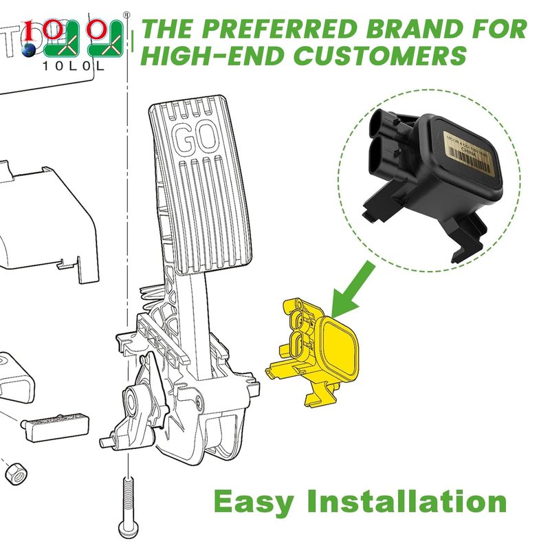 10L0L Golf Cart MCOR 4 Conversion Throttle Potentiometer Compatible with Club Car Precedent/Carryall/Tempo/Onward 2012-up Golf Cart Replaces 105116301, 103850401(MCOR 3)
