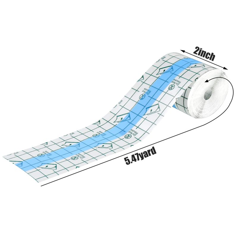 Nuanchu 4 Rolls Transparent Dressing Adhesive Bandage Yard Clear Medical Tape Waterproof Tattoo Tape Cover up for Skin Swimming(2 Inch x 5.47 Yard)