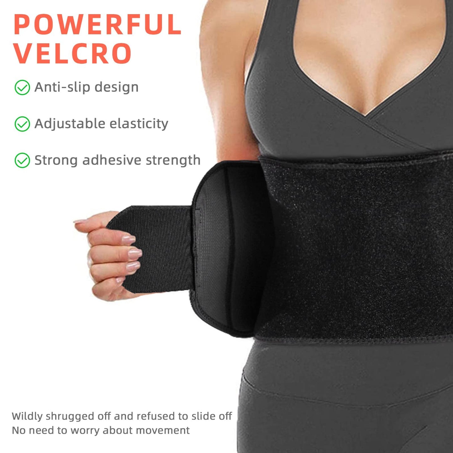 ellostar Waist Trimmer for Women & Men Tummy Control Band Waistline Body Shaper Sauna Sweatband, Sweat Shapewear, Workout Belt (Black with Zipper Pocket)