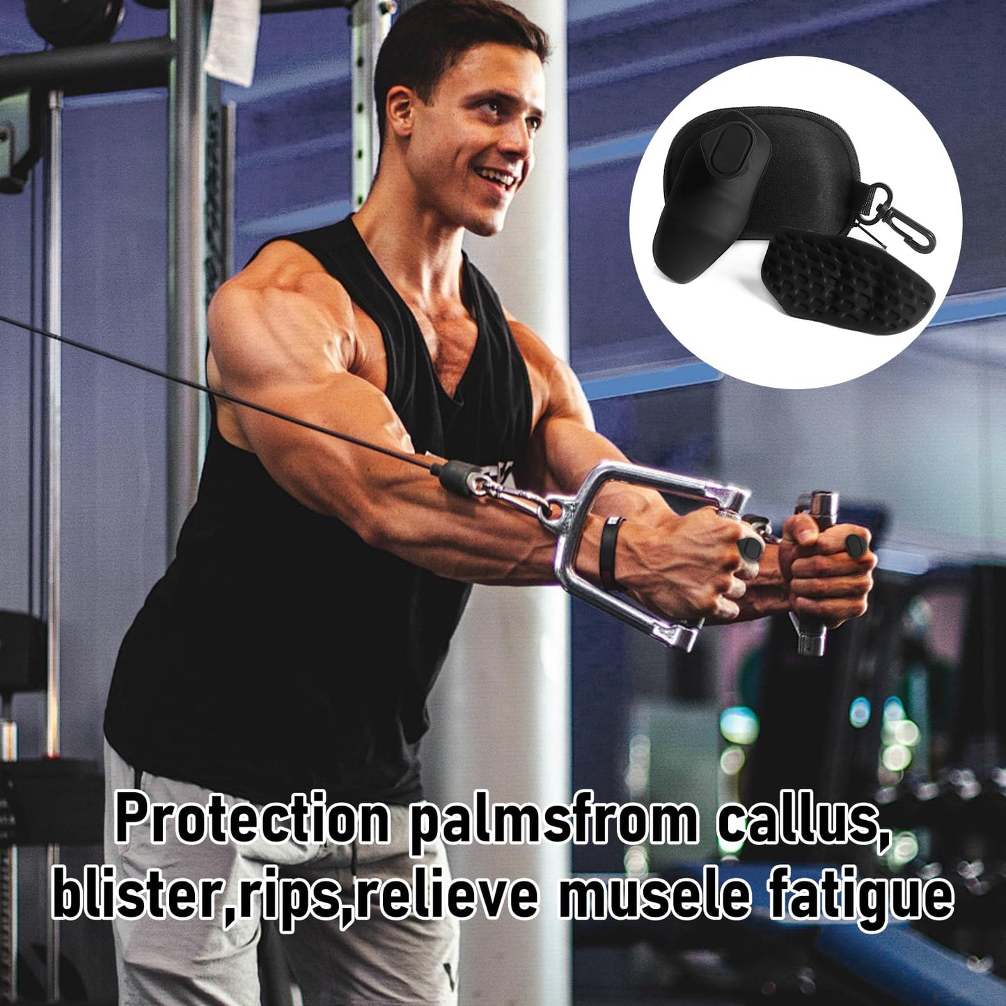 LinzdGem Workout Gloves for Women and Men, Non-Slip Workout Grips for Crossfit Training and Weight Lifting,Hand Grips for Strength Training