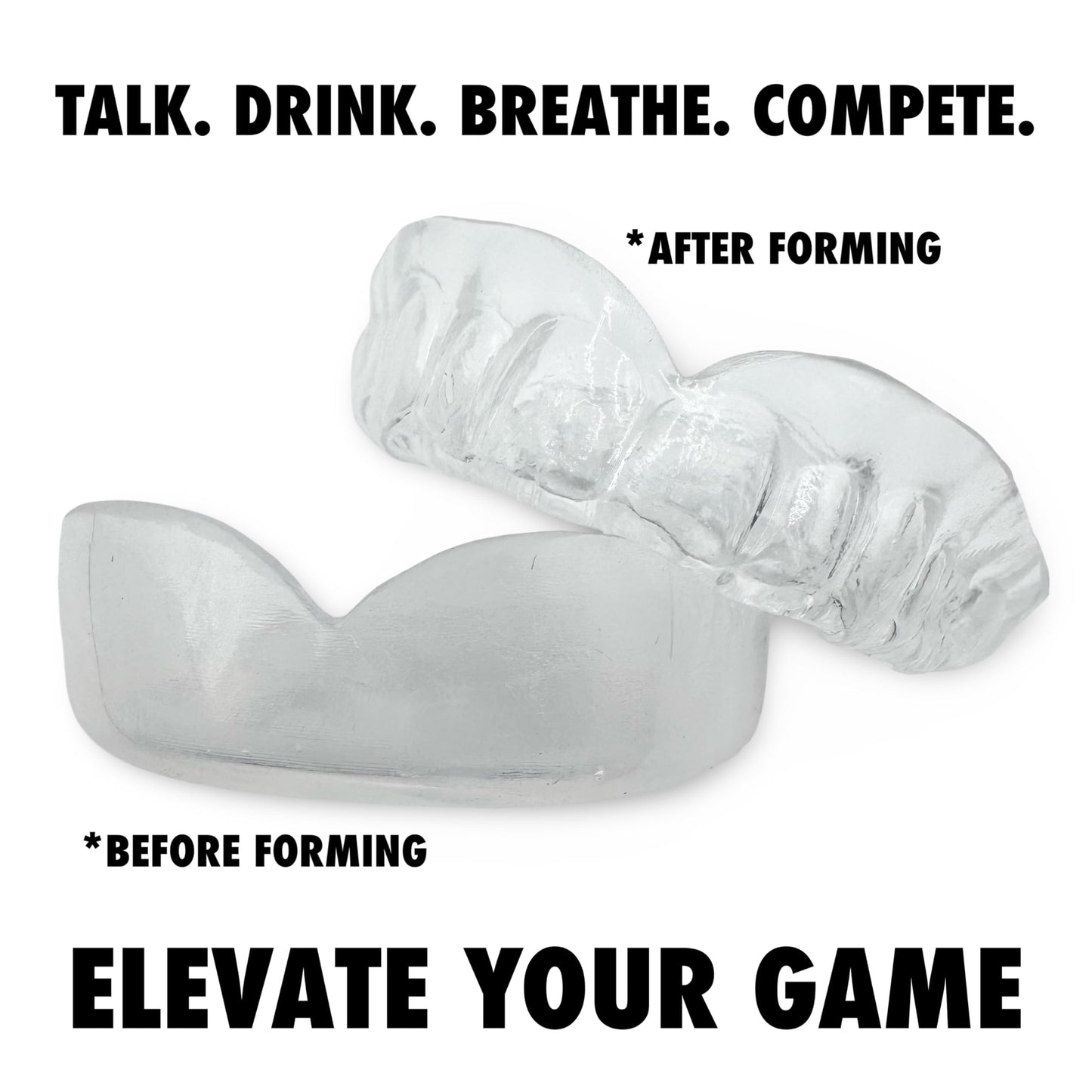 Zero-G Sports Mouthguard Clear 1-Pack - Adult Size - Boil & Bite - Basketball, Football, Soccer, Baseball, Hockey, Lacrosse
