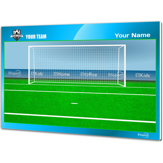 ETISPORT Tactical Board for Goalkeeper Coaches. Double-Sided for Dry Erase Marker. Customized with Color, Crest or Logo, Name, and Club. (Large)