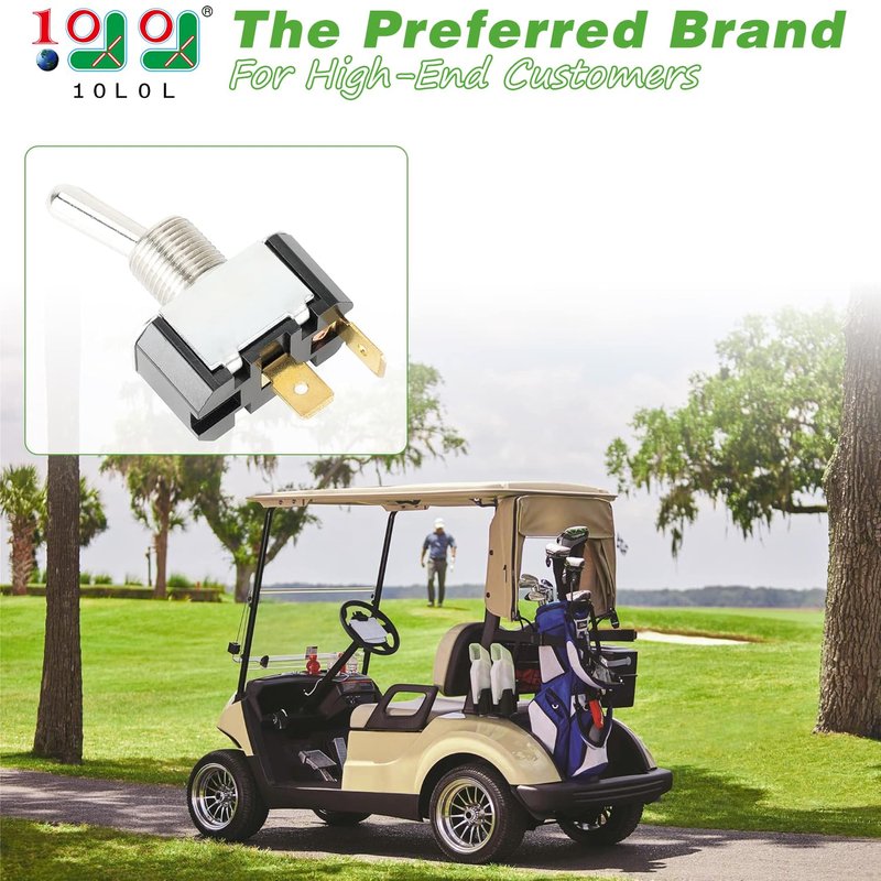 10L0L Golf Cart Electric Toggle Switch for Yamaha G19, G22, G29 Models - Tow Run Switch Replaces OEM # JU2-H2727-00-00