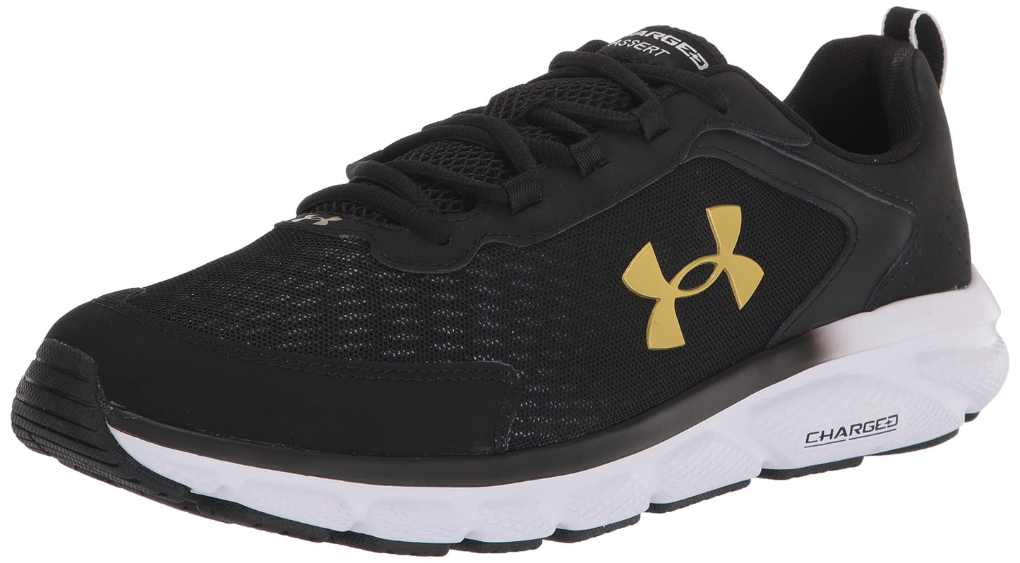 Under Armour Men's Charged Assert 9DISC, Black/White, 15 Medium US
