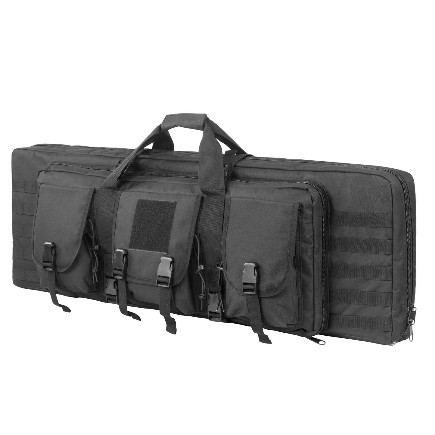 ZSearARMY Double Rifle Bag Firearm Transportation Long rifle Case Outdoor GUN Cases Water Dust Resistant Gun Bag for Tactical, Hunting, training, CS,Available Length in 38" Black