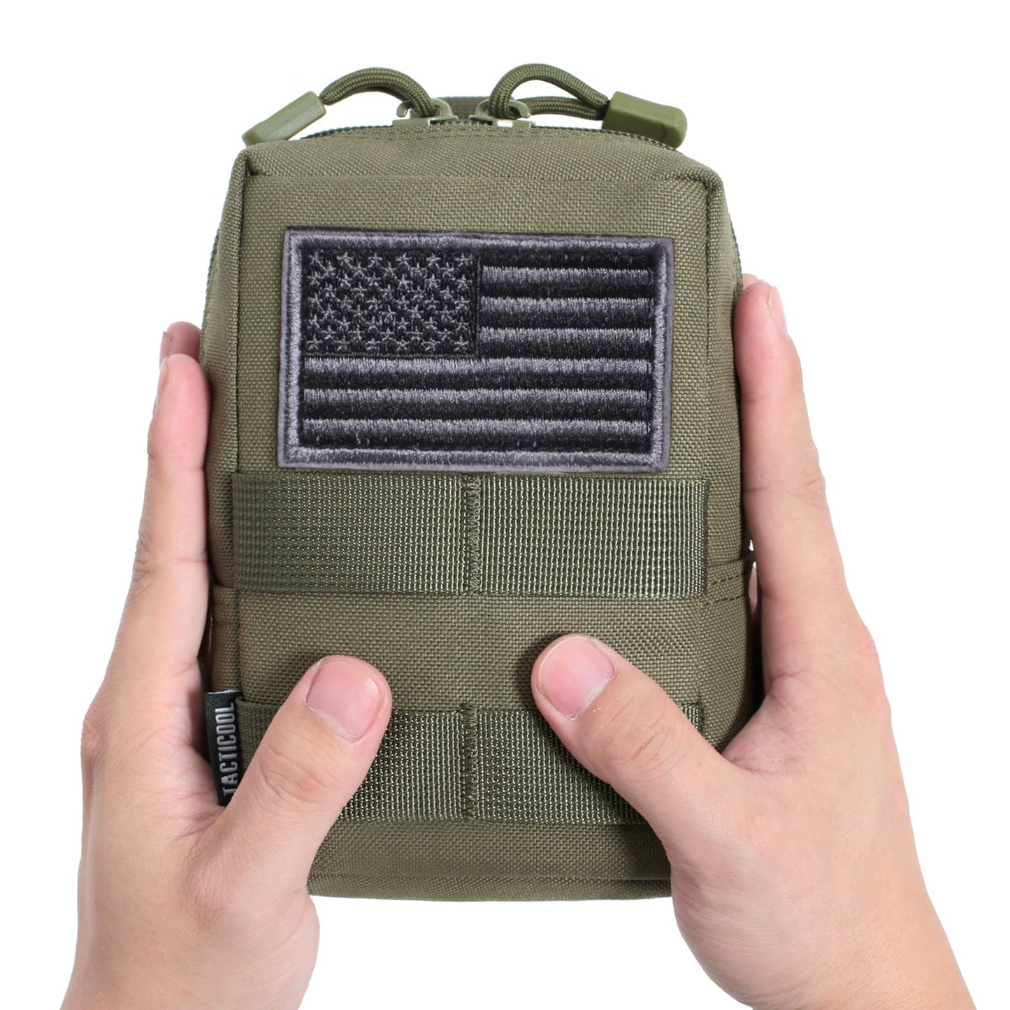 2 Pack Molle Pouches - Tactical Compact Water-Resistant EDC Pouch (Army Green)