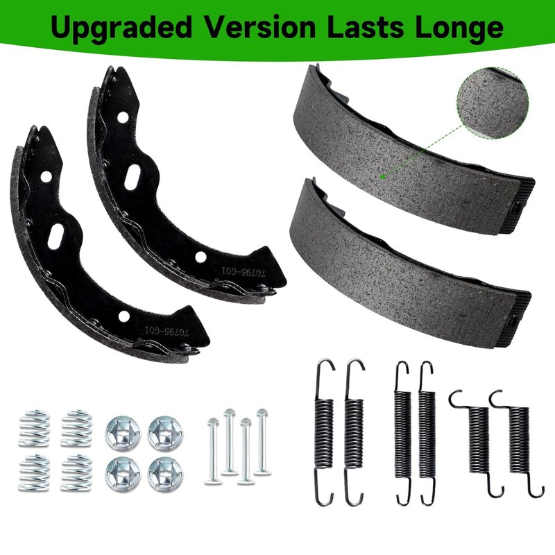 iLSKW EZGO Brake Shoes Pads Brake Spring Kit Fits EZGO TXT/Medalist 1997-2008 Fit Workhorse 800 Gas 1997-2012, Yamaha G14,G16,G19 1995-2002 Replace OEM 27943G01 27945G01 70795G01