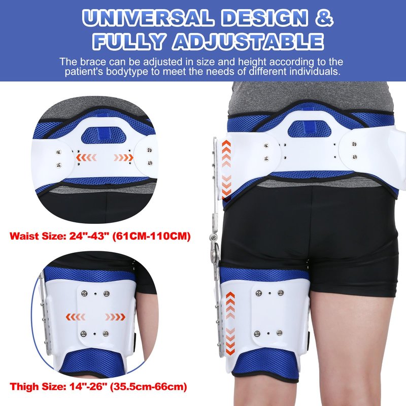 JorWystia Hip Abduction Brace, Post Op Joint Protection Stabilizer, Universal Size, Medical Support for Hip Replacements, Sciatica Pain Relief