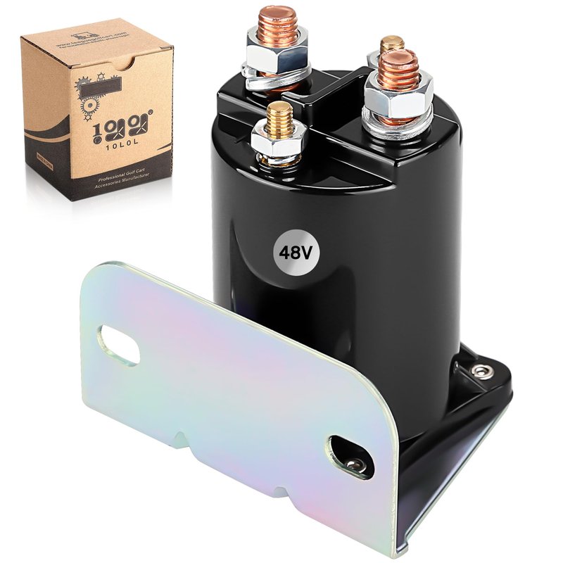 10L0L Golf Cart 48 Volt Solenoid for Yamaha G19, Club Car DS and EZGO Shuttle/Titan/XI-875 Electric Carts, 200A 4 Terminal, Replace OEM 101883601, 73231G01, JR1-H1950-00