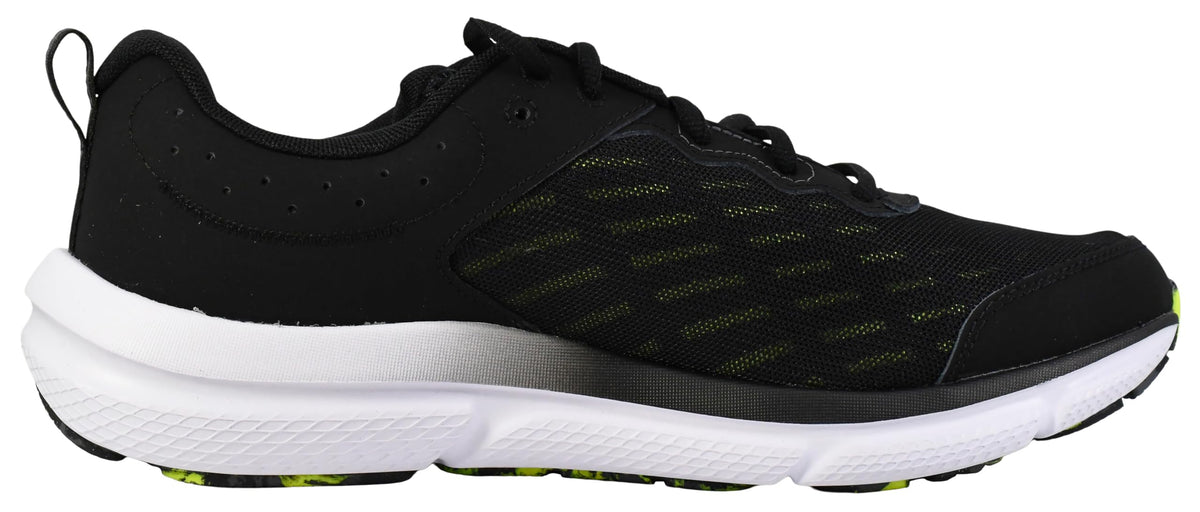 Under Armour Men's Charged Assert 10, (007) Black/Black/High Vis Yellow, 10, US
