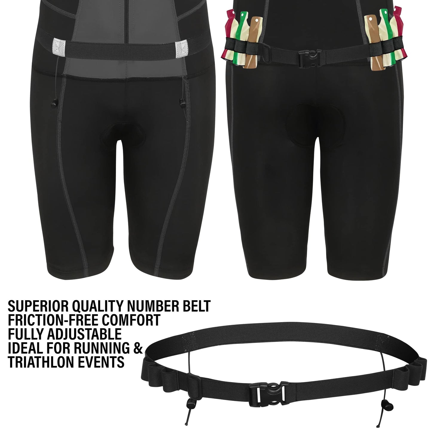 Deux Roues Youth Triathlon Suit Racing Tri Cycling Skin Suit Bike Swim Run - Bonus Race Bib Belt (Gray, Youth 10)