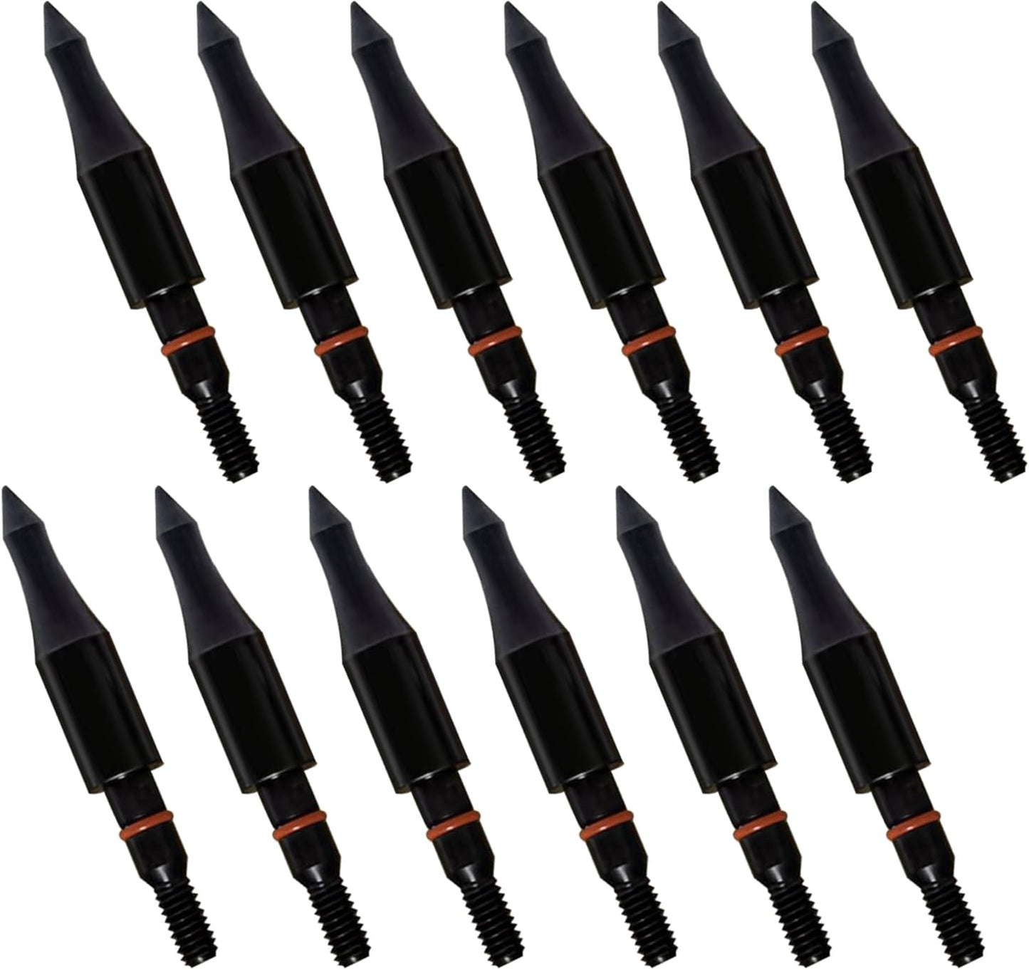 Archery Arrow Tips - 12pcs Field Points 100/125/150/200 Grain | 5/16 Inch Screw-In for Recurve & Compound Bow Target Practice