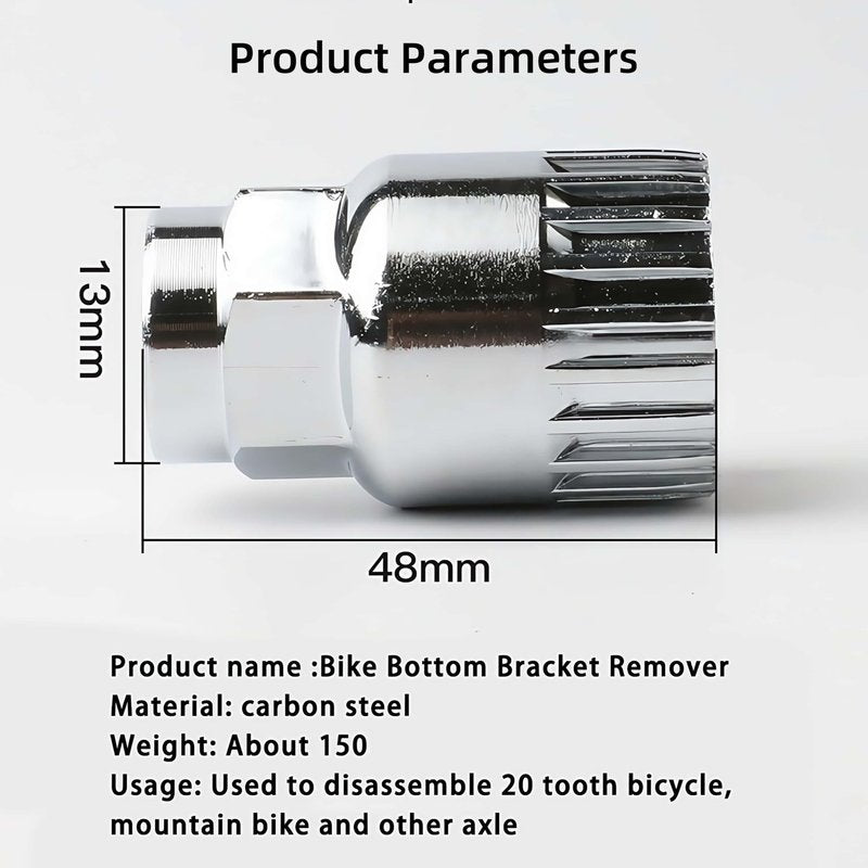 Chrisphil 20-Tooth Bottom Bracket Removal Tool, Heavy-Duty Crank Puller for Cartridge Bearings Universal Fit for Most Bikes High-Strength Steel Construction