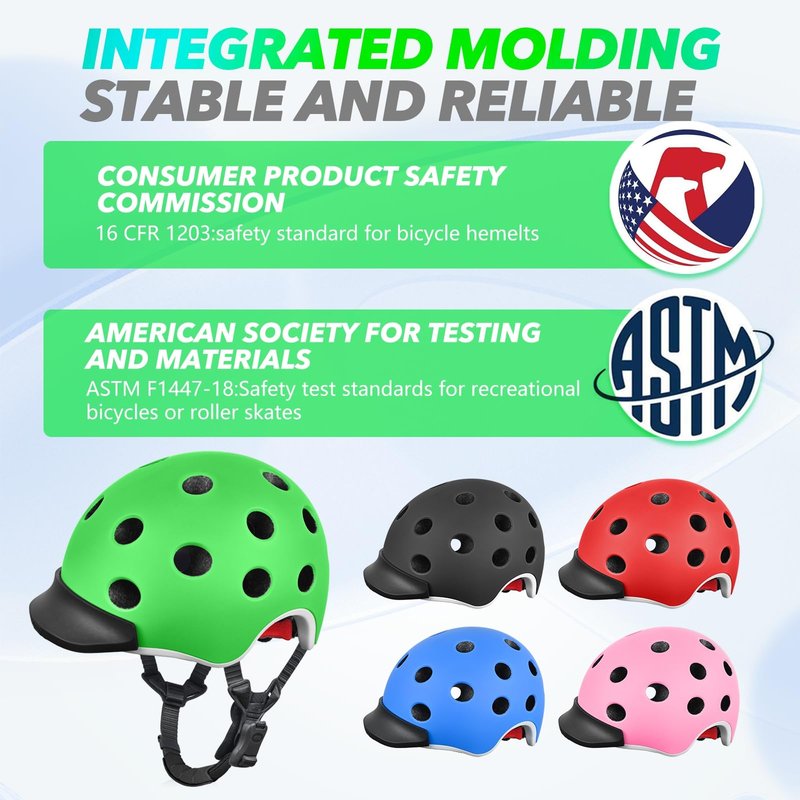 Wemfg Kids Bike Helmet for 5-8-14 Magnetic Buckle Skateboard Helmet for Boys Girls Child Youth Adjustable Lightweight Ventilation and Multi-Sports Scooter Cycling Roller Balance