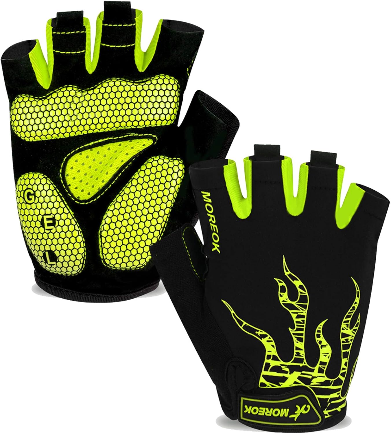 Cycling Gloves for Men & Women - 5MM Gel Pad Half Finger Design | Ideal for Cycling, Weight Lifting & Outdoor Sports