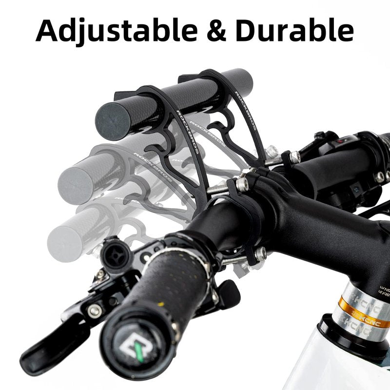 ROCKBROS Bike Handlebar Extender Double Bike Handlebar Bracket Bicycle Handlebar Extension Lightweight Durable for Holding Bicycle Speedometer, GPS, Phone Mount Holder,1Pcs