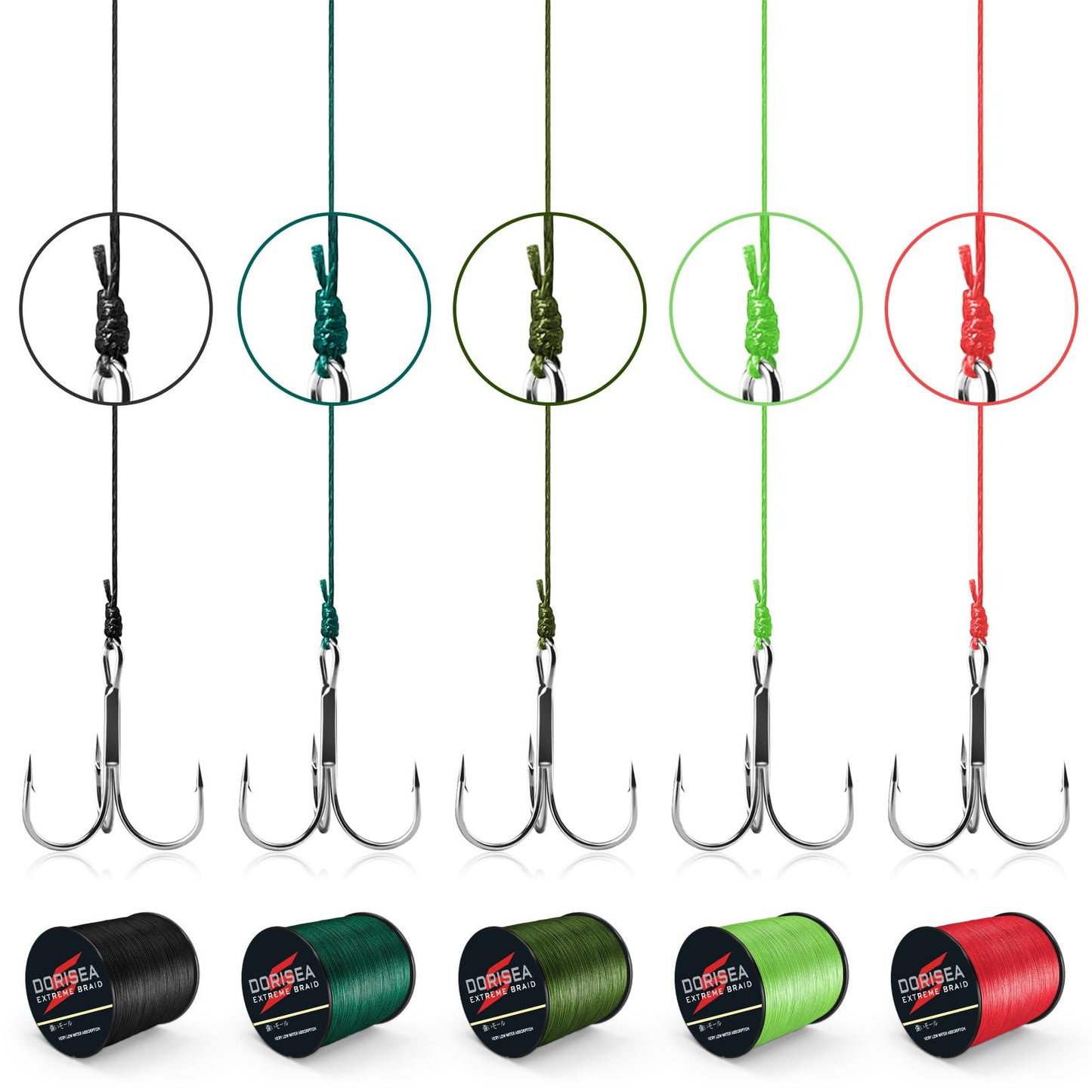 Dorisea Extreme Braid 100% Pe Black Braided Fishing Line 109Yards-2187Yards 6-550Lb Test Fishing Wire Fishing String Incredible Superline Zero Stretch (300m/328Yards 200lb/0.75mm(8Strands))