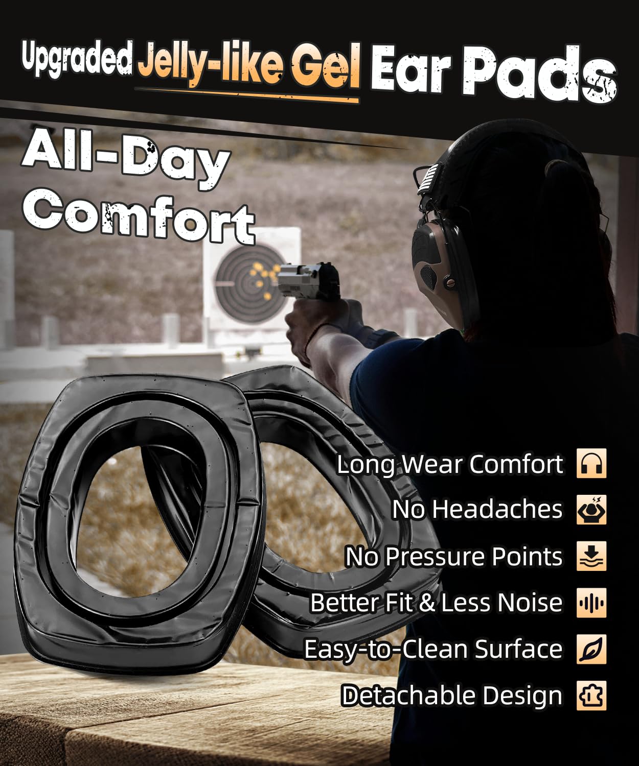ZOHAN EM054 Electronic Ear Protection for Shooting Range with Sound Amplification Noise Reduction, Plus Soft Silicone Ear Pads (Camo-GJ)