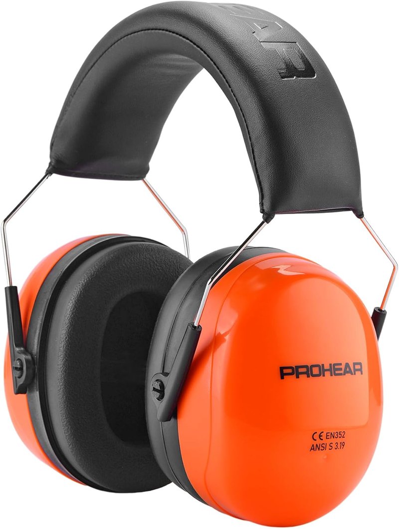 PROHEAR Ear Muffs - 28dB Noise Reduction Headphones for Mowing & Shooting | Orange