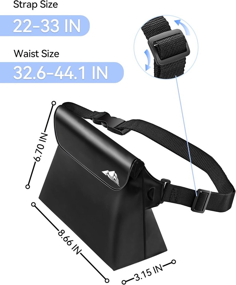 HEETA Waterproof Pouch - Touchscreen Dry Bag with Adjustable Waist Strap | 2/3/4 Pack for Kayaking, Swimming, Fishing