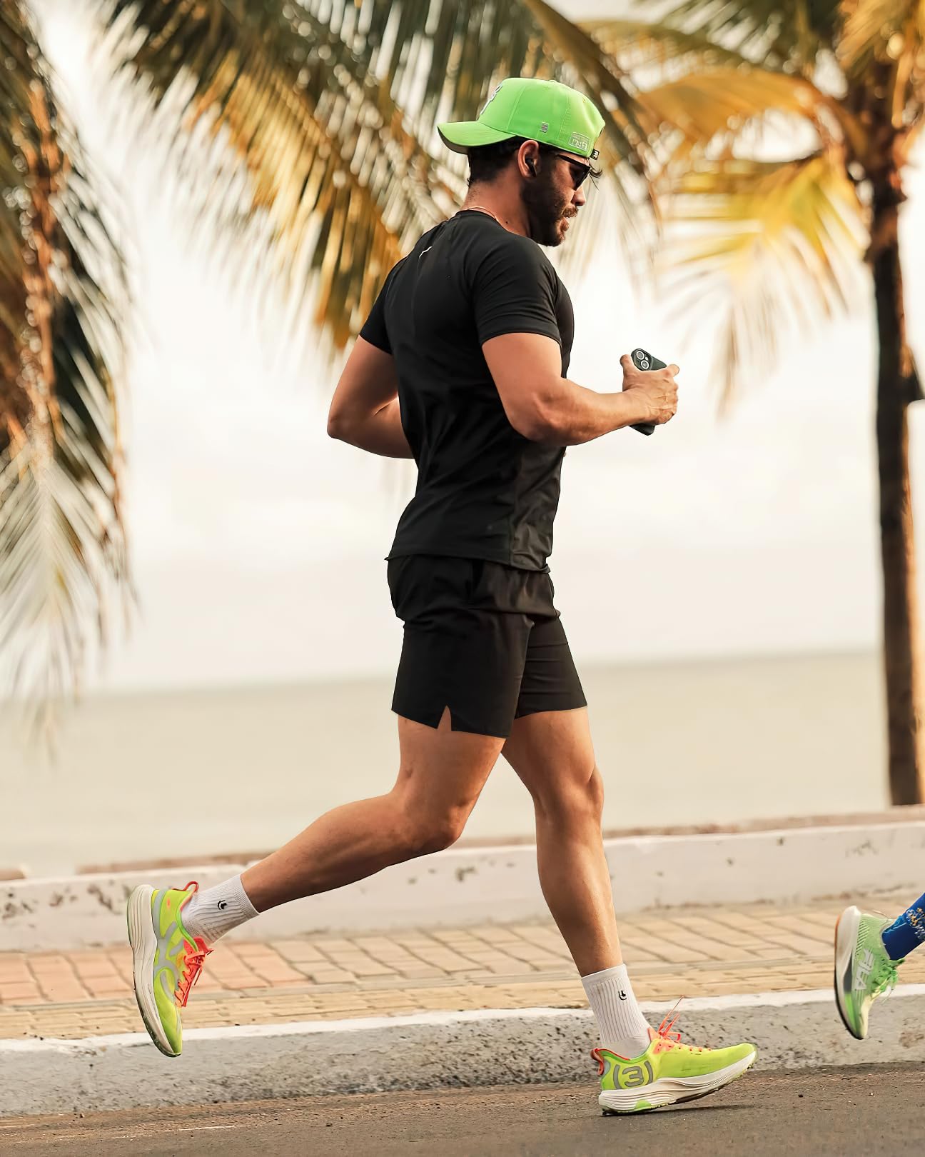 Lempue 2 Pack Mens Athletic Workout Shorts 7 Inch Quick Dry Gym Shorts with Pockets, Sports Tennis Running Shorts for Men