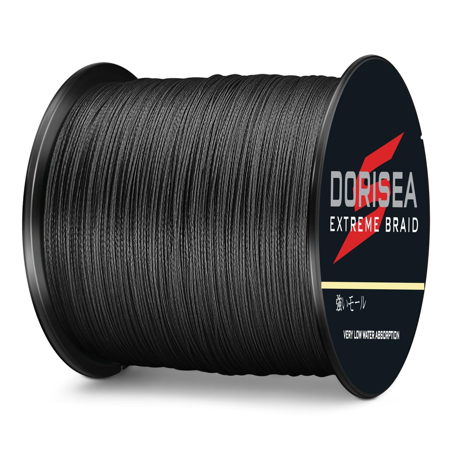 Dorisea Extreme Braid 100% Pe Black Braided Fishing Line 109Yards-2187Yards 6-550Lb Test Fishing Wire Fishing String Incredible Superline Zero Stretch (500m/546Yards 80lb/0.48mm)
