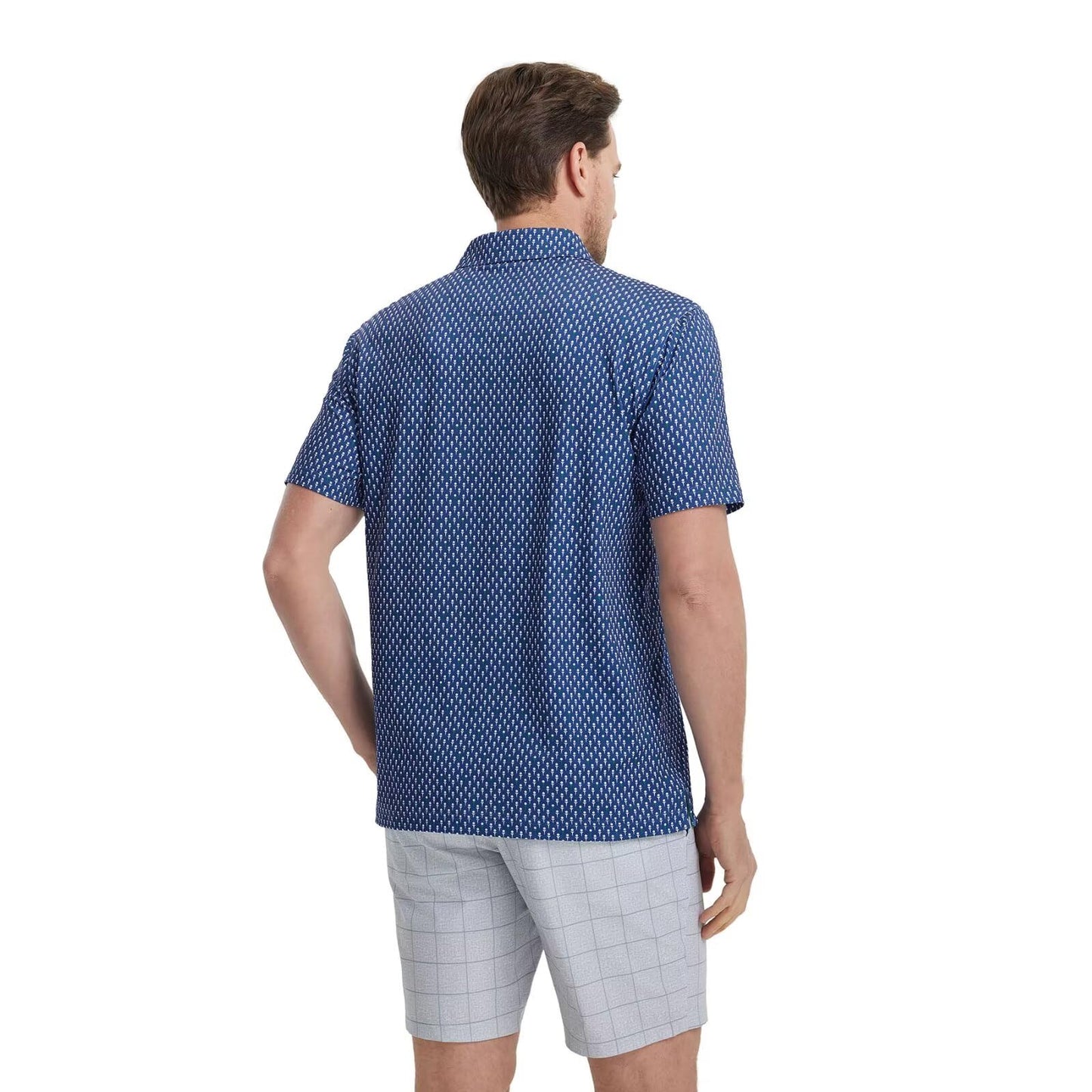 M MAELREG Polo Shirts for Men Quick Dry Fit Short Sleeve Performance Moisture Wicking Print Men’s Golf Shirts