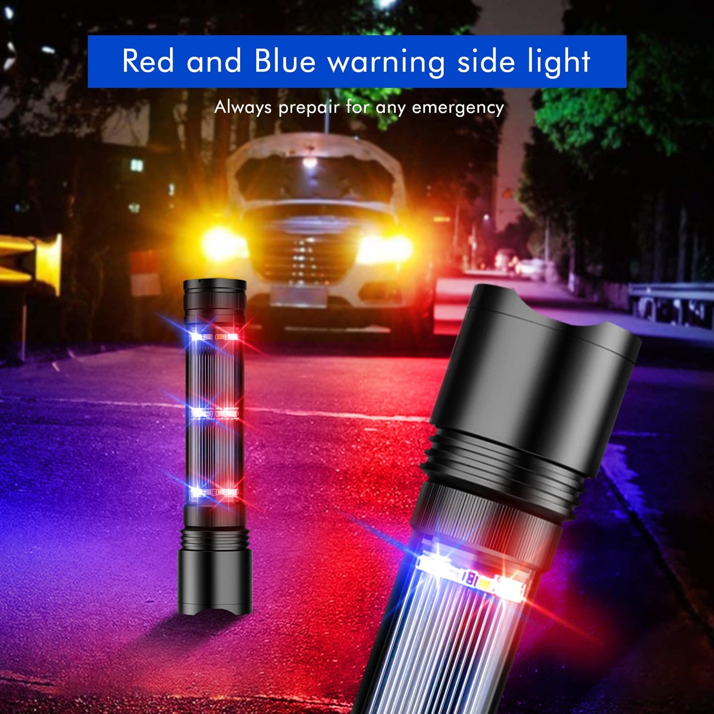 NPET T08-2 Solar Power Flashlight Car Flashlight USB Rechargeable Tactical Multi-Function Torch Emergency Tool