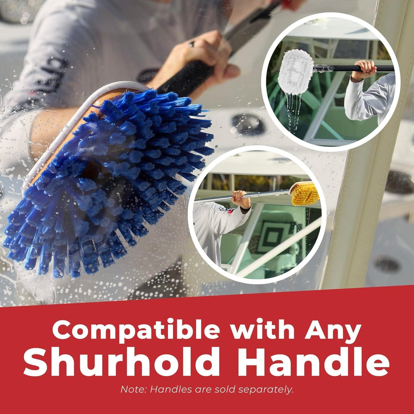 Shurhold 6" Nylon Extra Soft Bristles Deck Brush