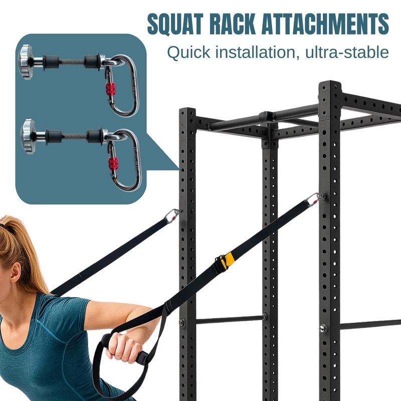 2pcs Power Rack Attachments,Fits 2"x2" & 3"x3" Frames (1/2" & 1" Holes) ,Squat Rack Attachments for Strength Training Equipment (Silver-Gray)