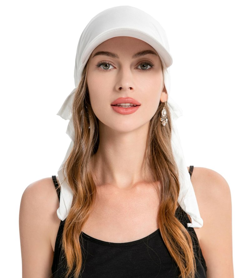 ZLYC Chemo Headwear for Women with Brim Pre-Tied Lightweight Skull Beanie
