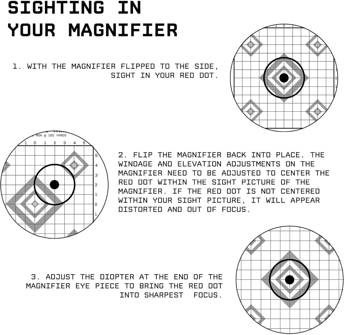 Monstrum Ghost Red Dot Sight - G3 3X Micro Magnifier with Flip to Side Mount | Tactical Optics