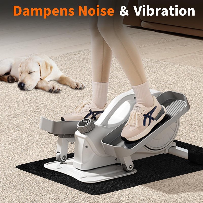 Double-Sided Non-Slip Workout Mat - 23.6" x 17" for Elliptical Machines | Stability & Floor Protection
