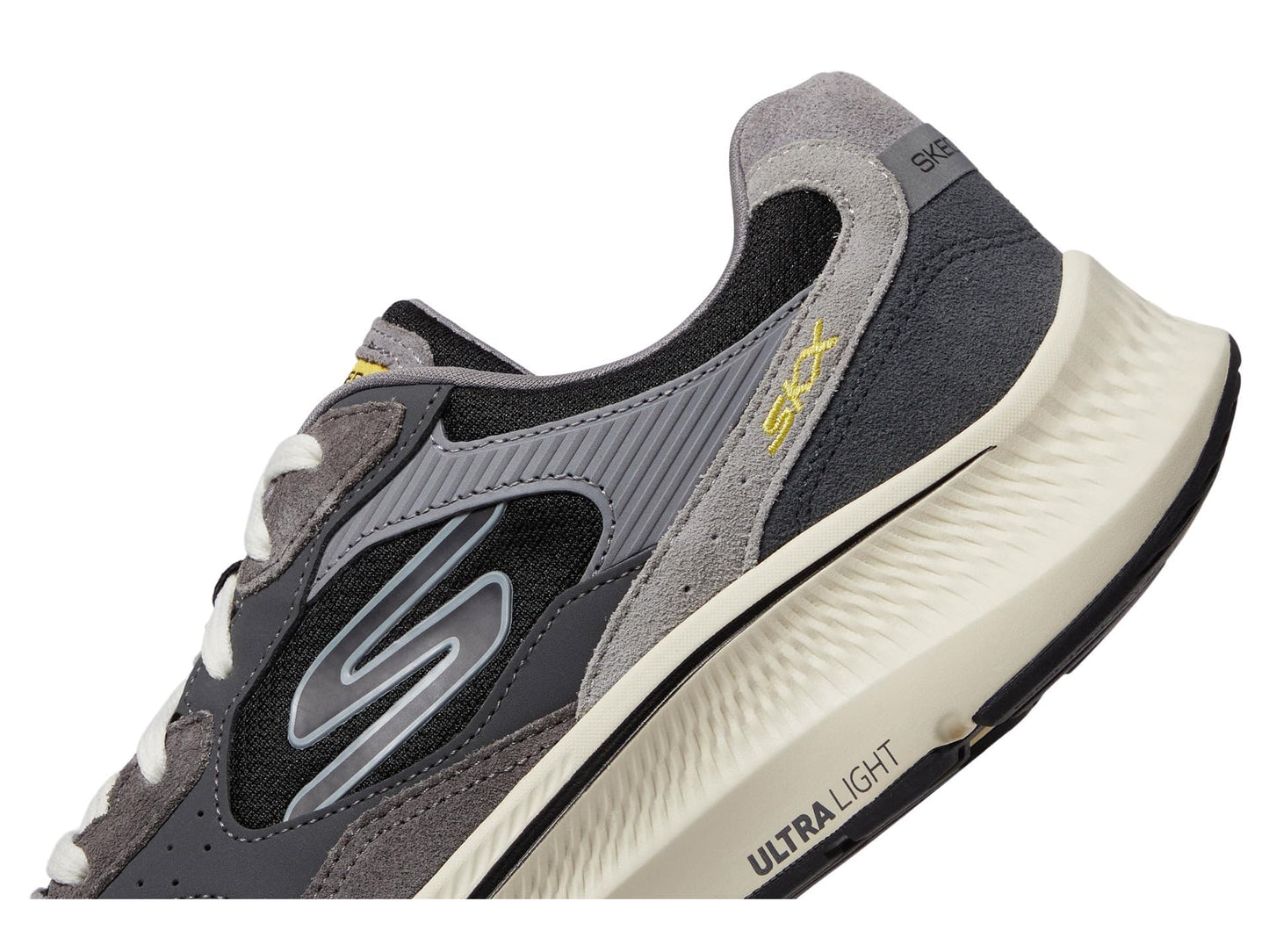 Skechers Performance Mens Go Run Consistent 2.0 - Retro Sneaker, Charcoal/Black,8.5