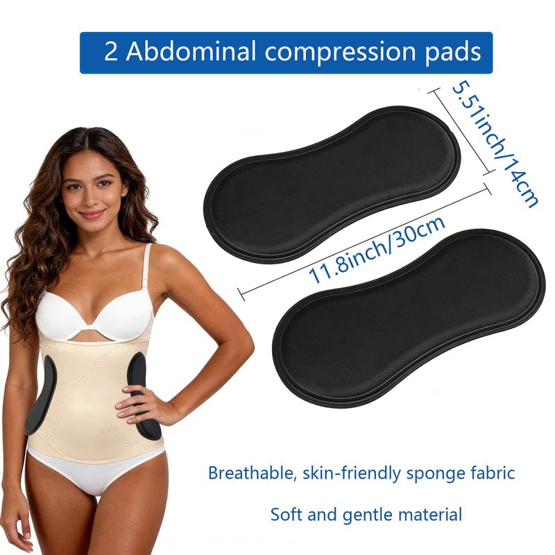 POYLKJGYT Post Surgery Lipo Foams,Lipo Foam Lateral Protectors,Abdominal Side Compression Boards for Women,Lipo Foams Post Surgery Tummy Tuck for Skin Firming and Waist Support.(2Pcs)
