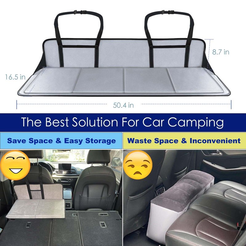 (Black) Car Camping Essentials,Increase Cargo Car Bed Space,Mattress Accessories for SUV with Flate Trunk,Tesla Model Y,RAV4,CRV,X-Trail,Outback,Highlander,Kuga,Tiguan,Cherokee,Equinox,Explorer