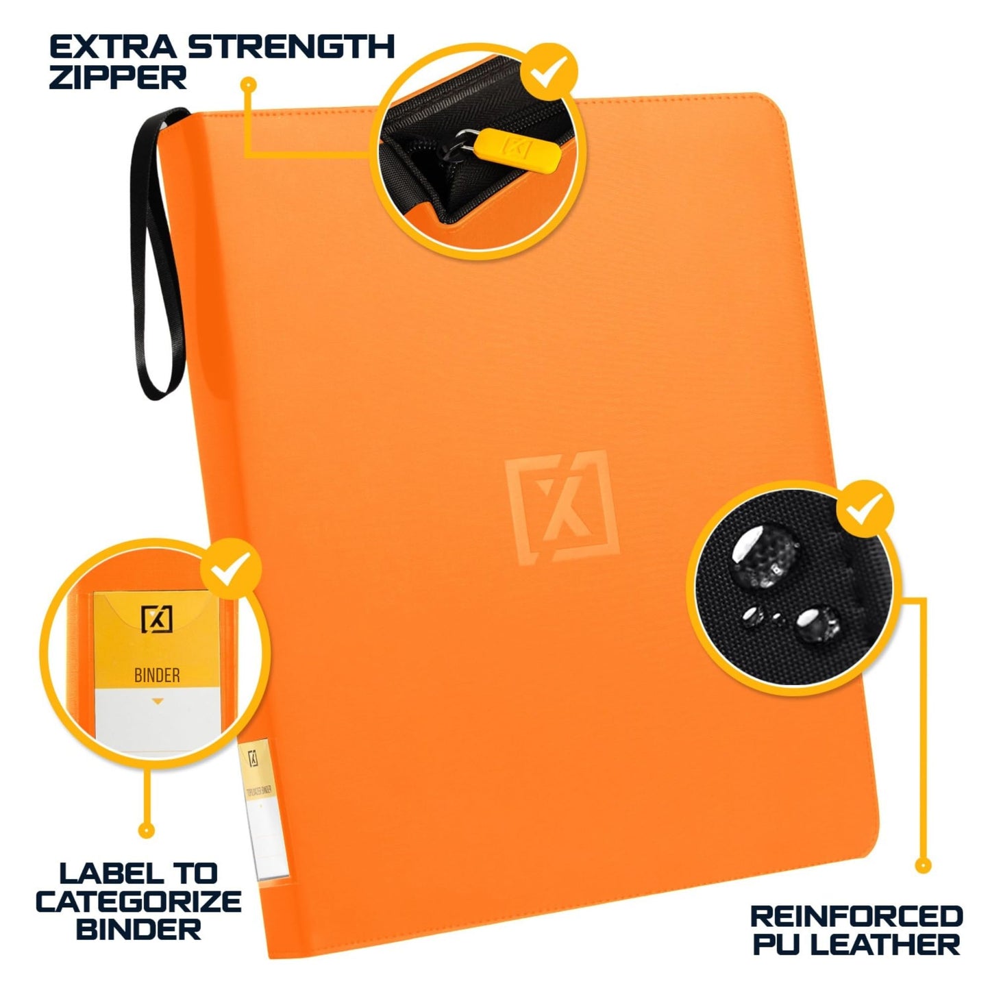 X PRO Top Load Card Binder - Compatible with Top-loading Card Cases - Fits 252 | 20 Premium Loaders Included | 9-Pocket Ringless Double-Sided Pages | Storage for TCG & Sports Cards