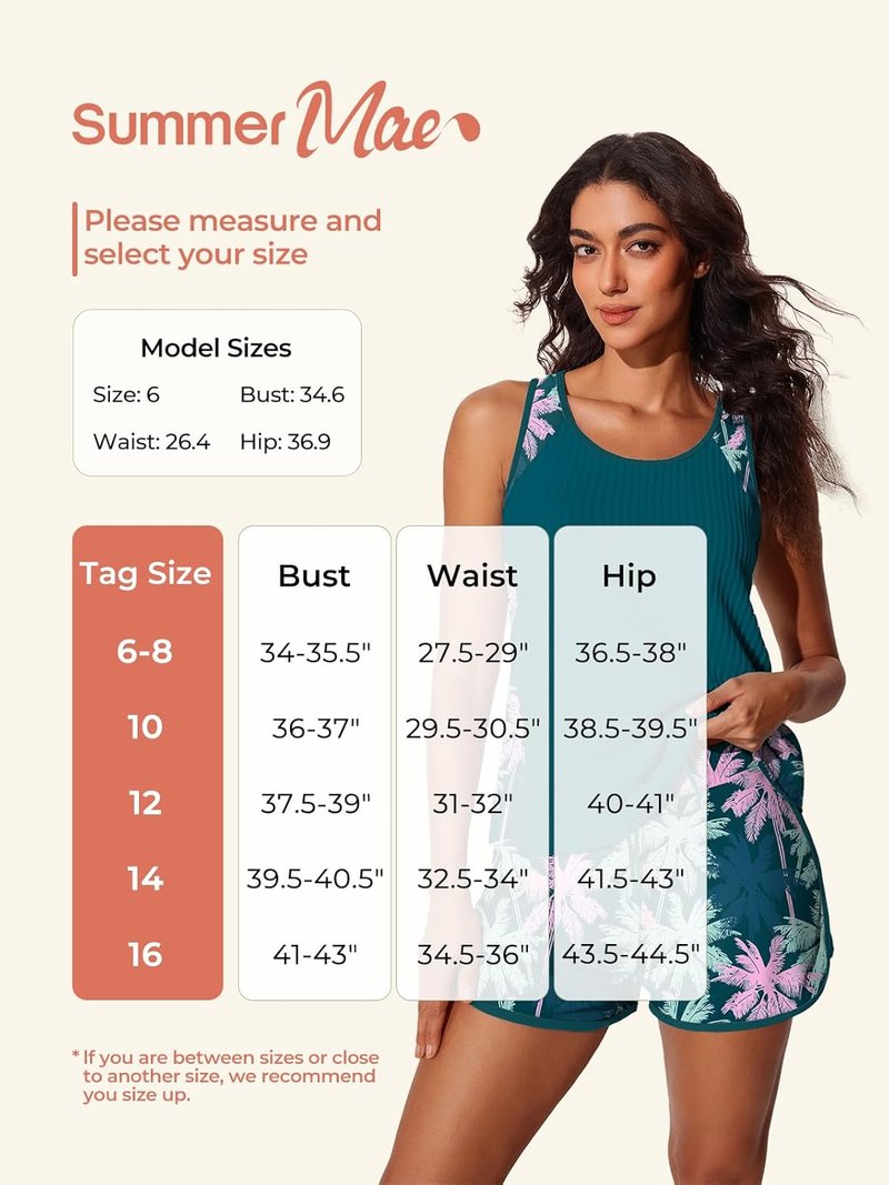 Modest Tankini Swimsuits for Women - Textured Ribbed Bathing Suit with Tummy Control & Pockets | Summer 2026