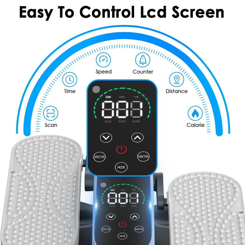 As Seen on TV Under Desk Elliptical Machine, Electric Leg Exerciser with Remote 12 Speeds, Quiet Portable Pedal Exerciser for Seniors at Home Office