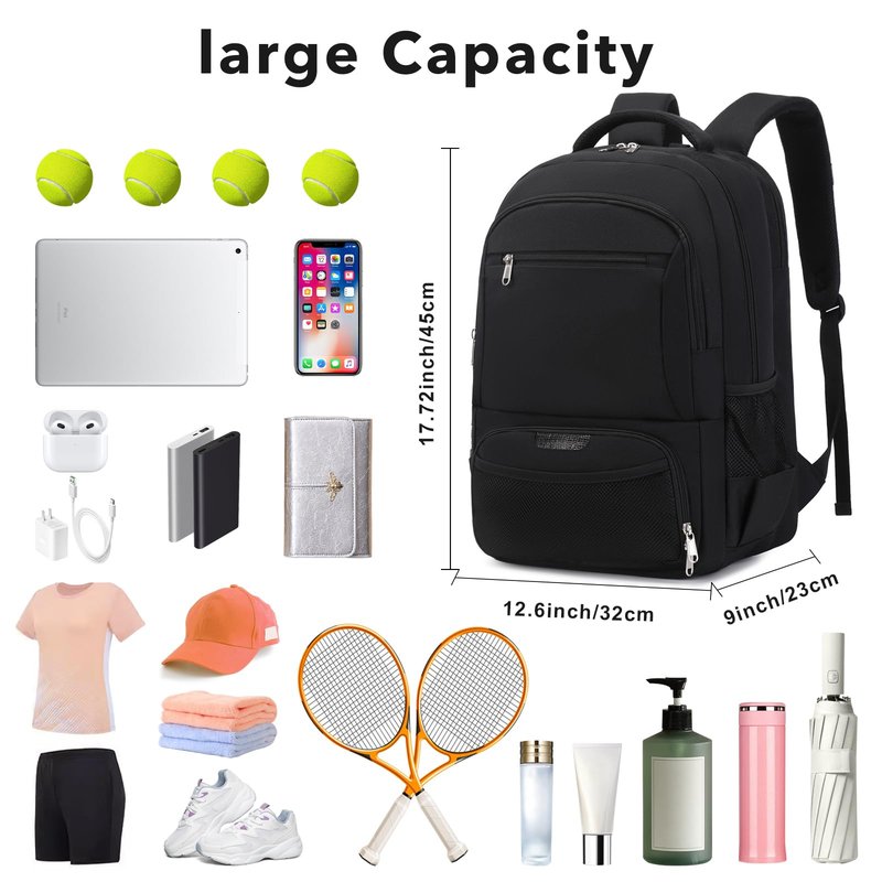 ACESAK Tennis Backpack Tennis Bag for Women Men - Tennis Bag Holds 2 Rackets, Badminton Squash, Pickleball Paddles Balls