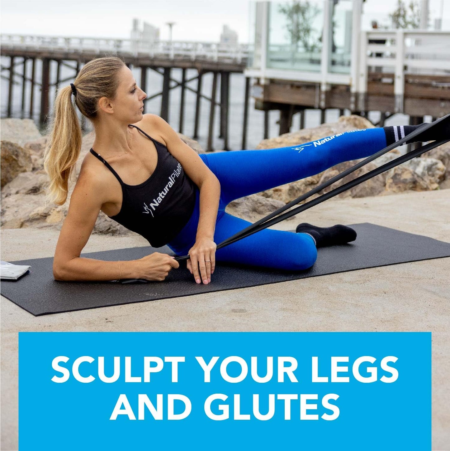 Natural Pilates Flex Bands 4 Levels of Resistance Bands, Exercise Bands for Physical Therapy, Yoga, Pilates Bands, Rehab Bands, Elastic Bands for Workout