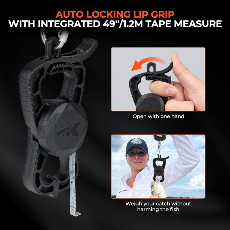 KastKing ToughTide Fishing Scale - Ultra-Thin Digital Design, 65lb Capacity | USB Charging, LCD Display, Ergonomic Handle