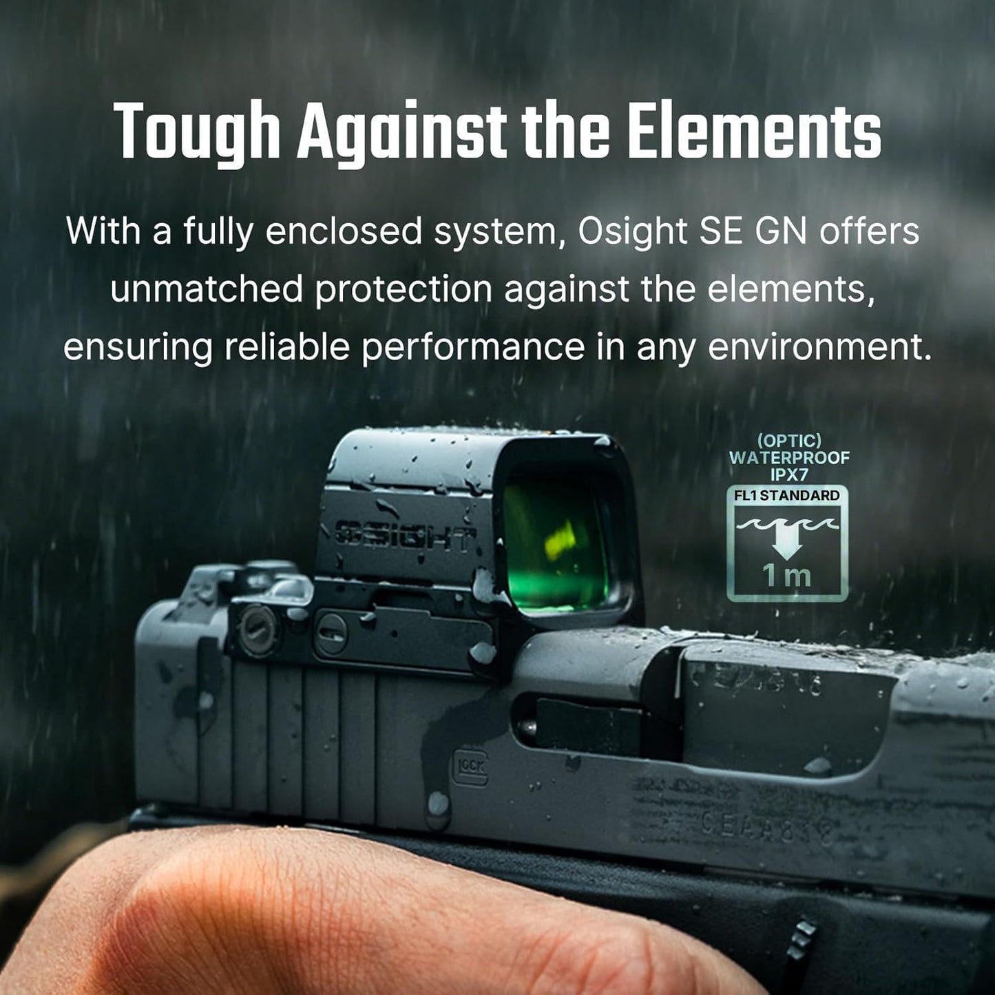 OSIGHT SE 2 MOA Dot & 32 MOA Circle | Dual Reticle Green Dot Sight for RMSc Footprint
