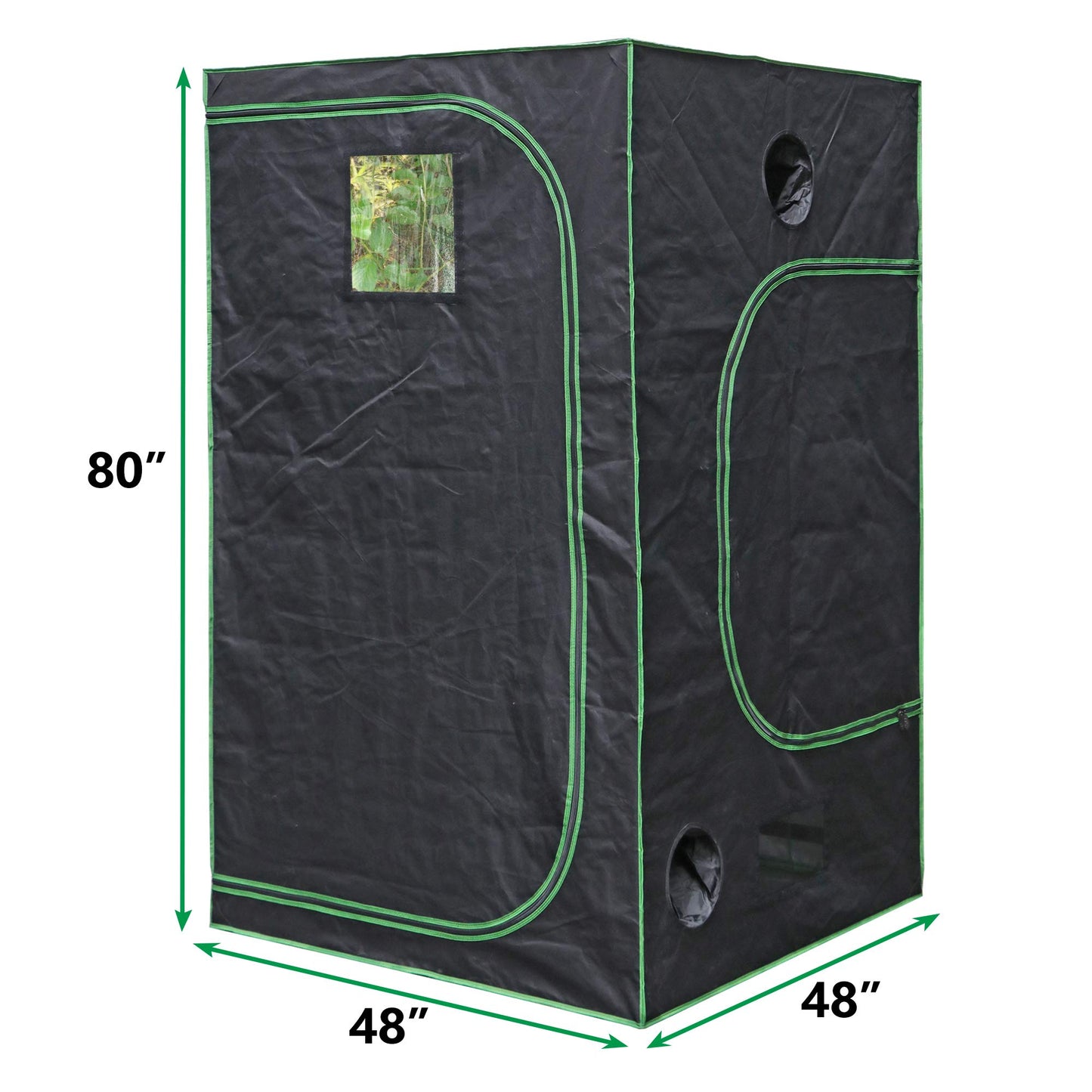 HANGKAI Home Grow Tent, Hydroponic Plant Growing Room w/Observation Window and Inner Tool Bag, 600D Highly Reflective Fabric Cover Indoor Grow Room, 48"x48"x80"