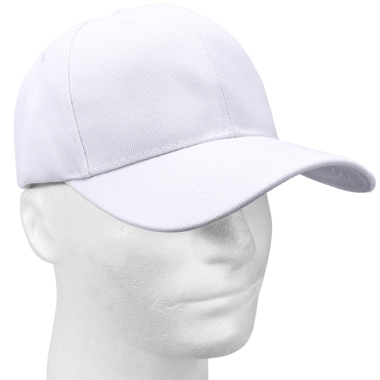 Falari Baseball Cap Adjustable Size for Running Workouts and Outdoor Activities All Seasons (2pk White & White)
