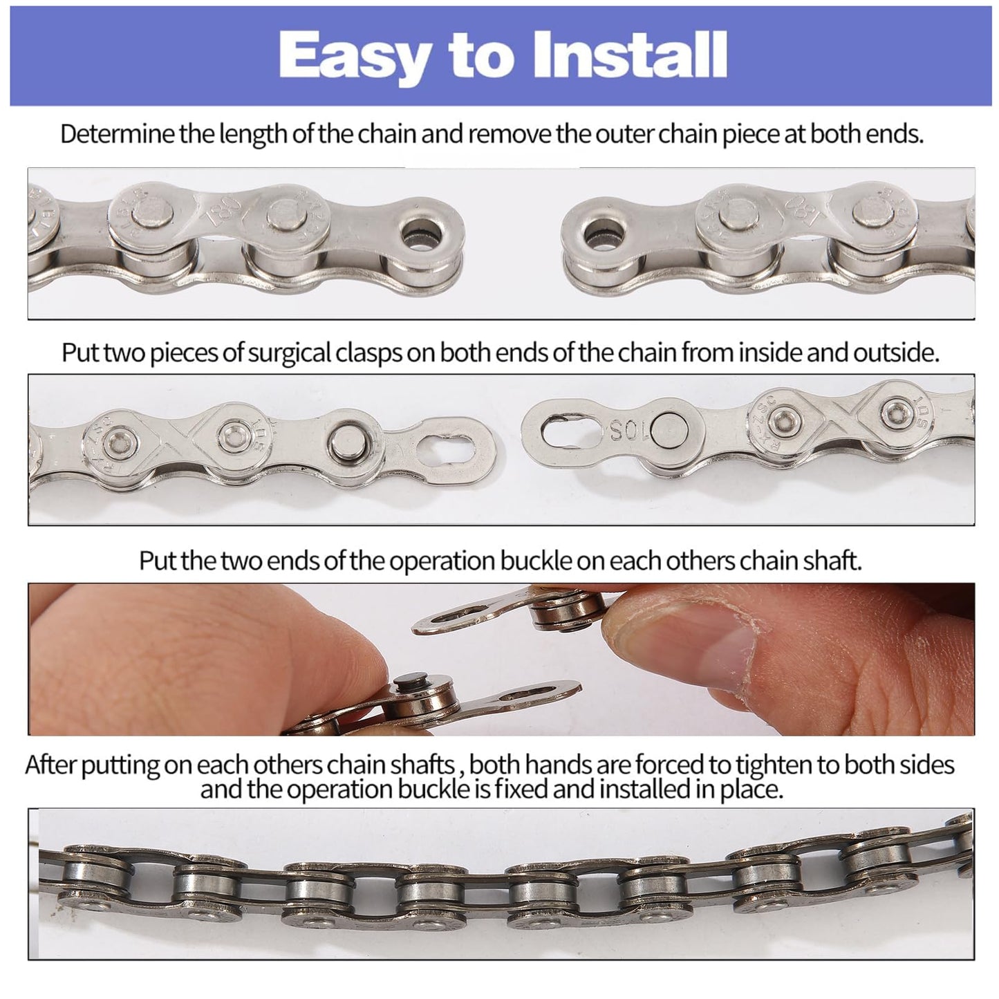 9 Speed Bike Chain,Suitable for Road Bicycles,Mountain Bike Accessories,Rainbow Color,116 Links,Compatible with Shimano/SRAM Mountain, Road Bike