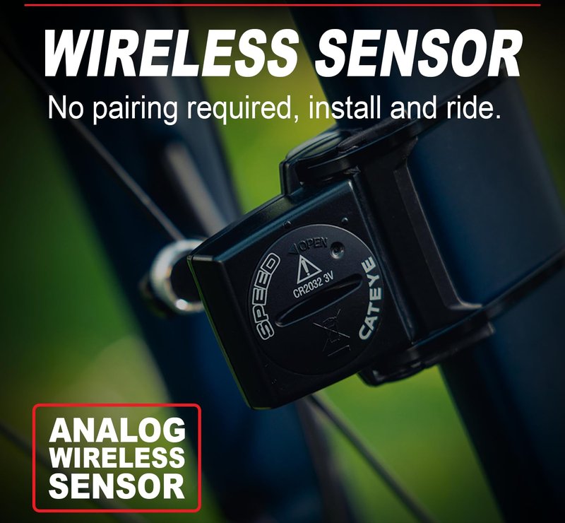 CATEYE Velo Wireless Bike Computer – Analog Wireless Cyclocomputer, Speedometer & Odometer, Calorie Tracking, Zip-Tie Mount, Auto Start/Stop, Programmable Odometer, Easy Setup for All Bikes