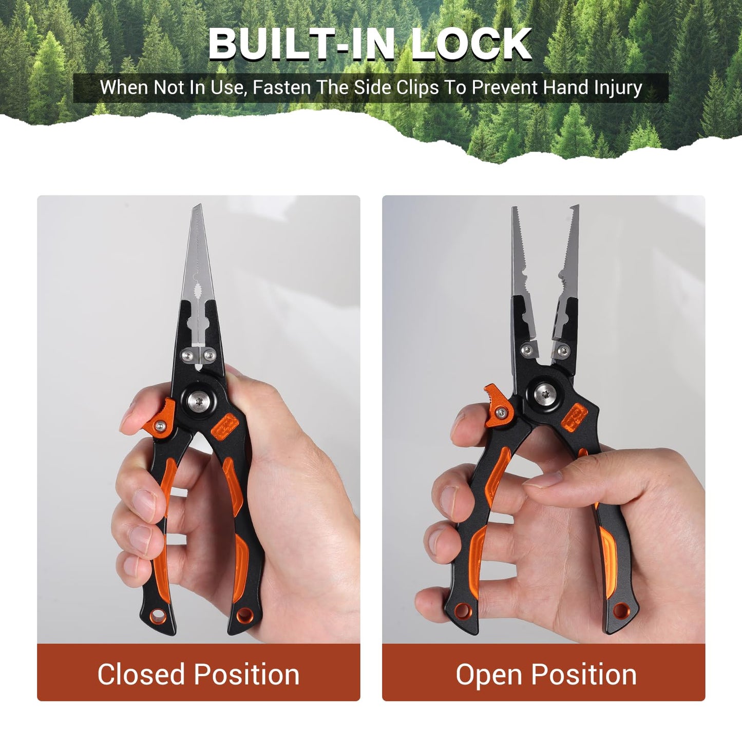 Super Corrosion Resistant 17-4 Stainless Steel Fishing Pliers With Replaceable Tungsten Carbide Cutters/Non-Slip Handles Saltwater Fishing Gear Gifts For Men